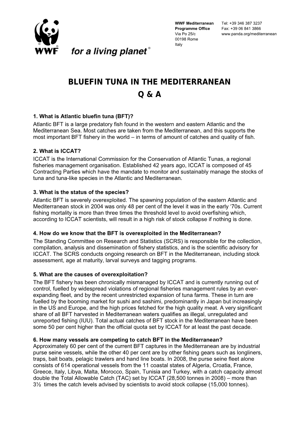 Bluefin Tuna in the Mediterranean