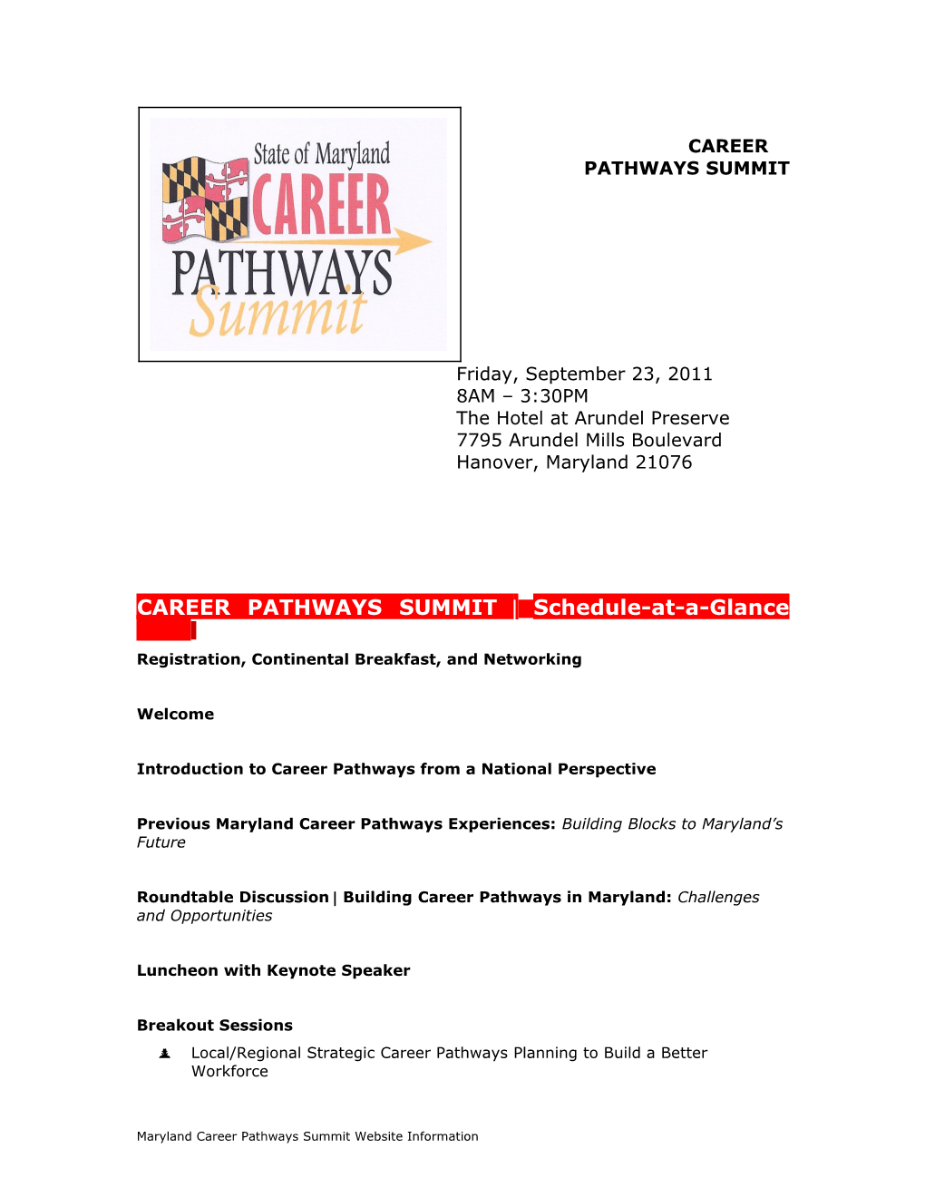 Career Pathways Summit