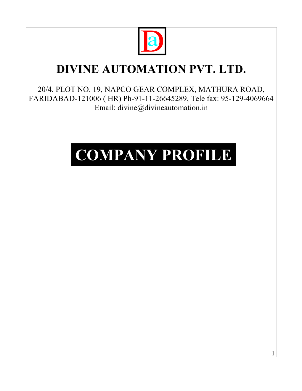Divine Automation Pvt. Ltd