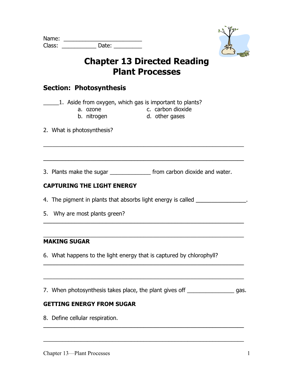 Chapter 13 Directed Reading