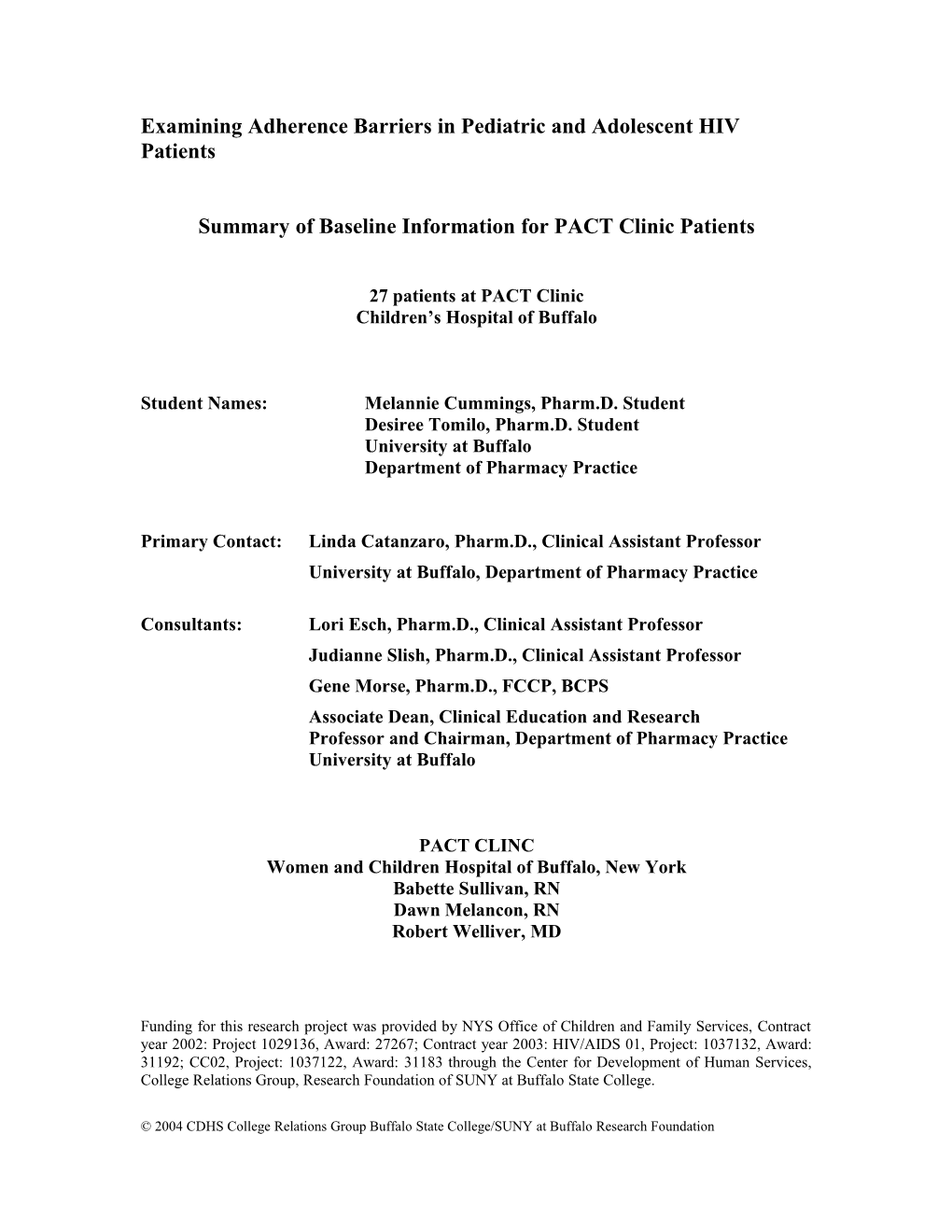 Examining Adherence Barriers in Pediatric and Adolescent HIV Patients