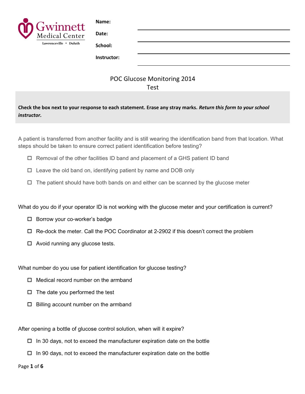 Removal of the Other Facilities ID Band and Placement of a GHS Patient ID Band