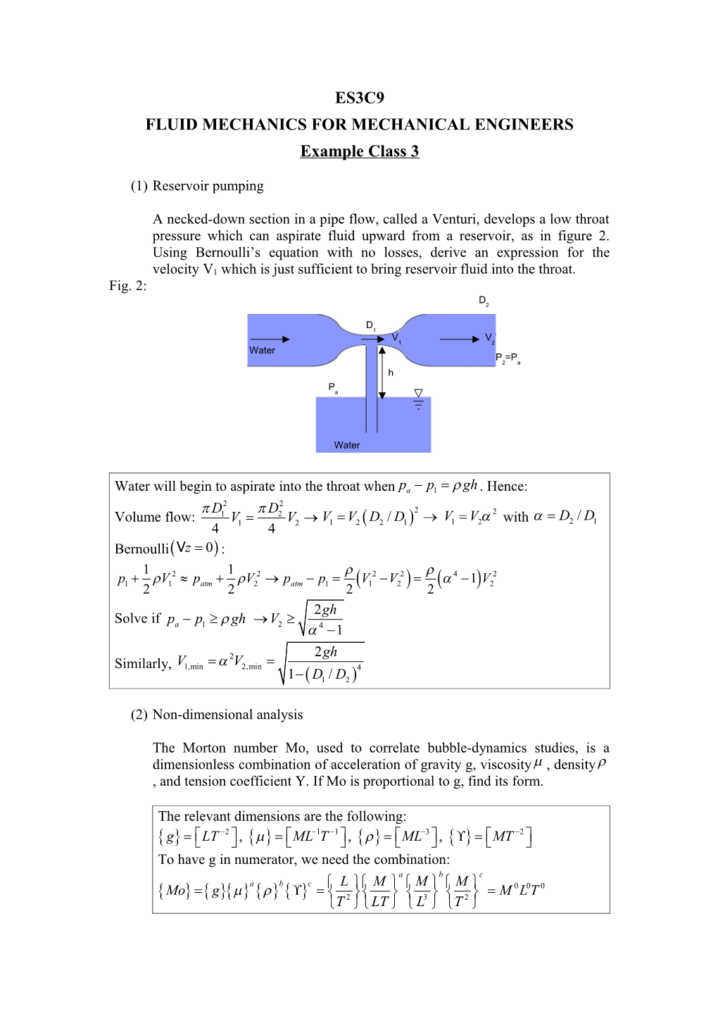 Fluid Mechanics for Mechanical Engineers