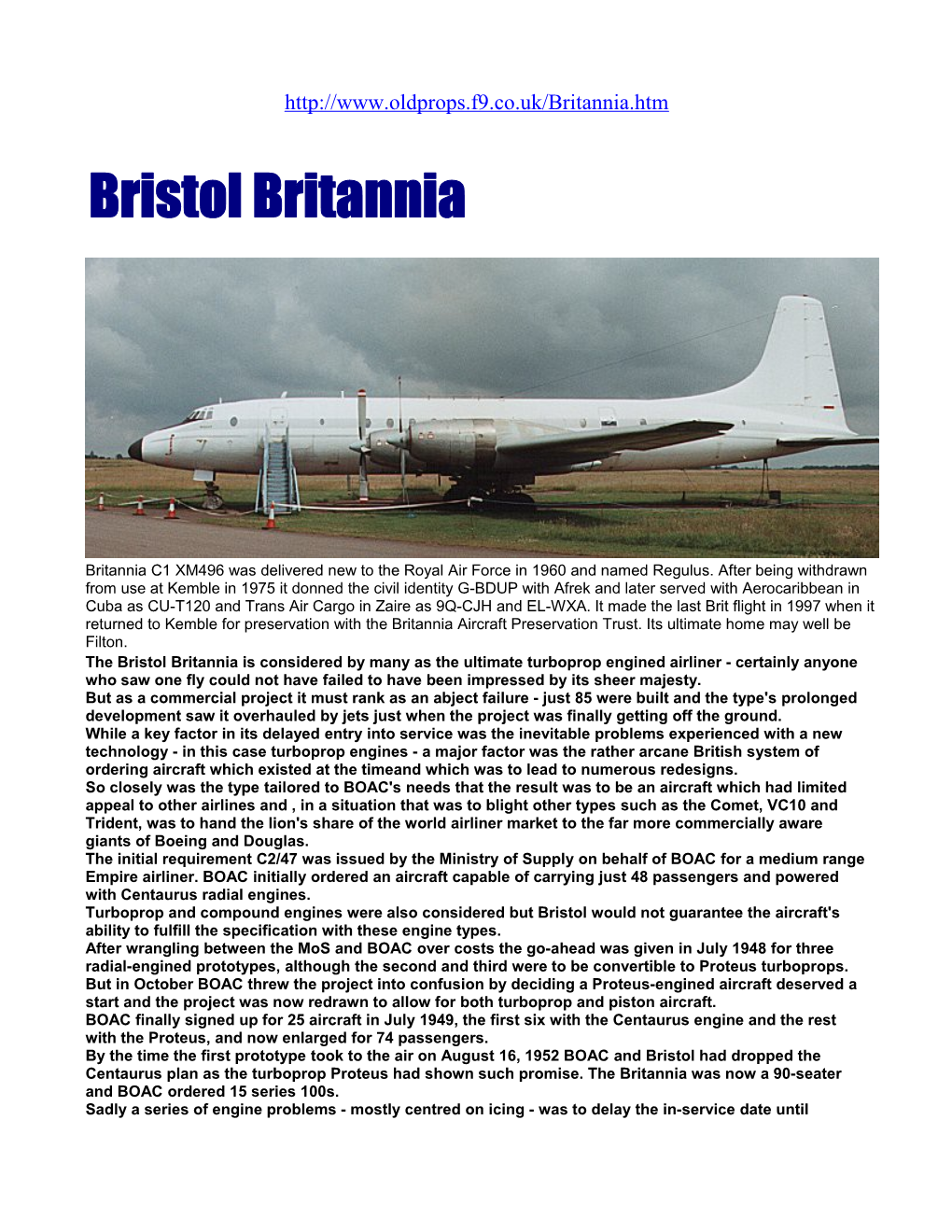 Bristol Britannia