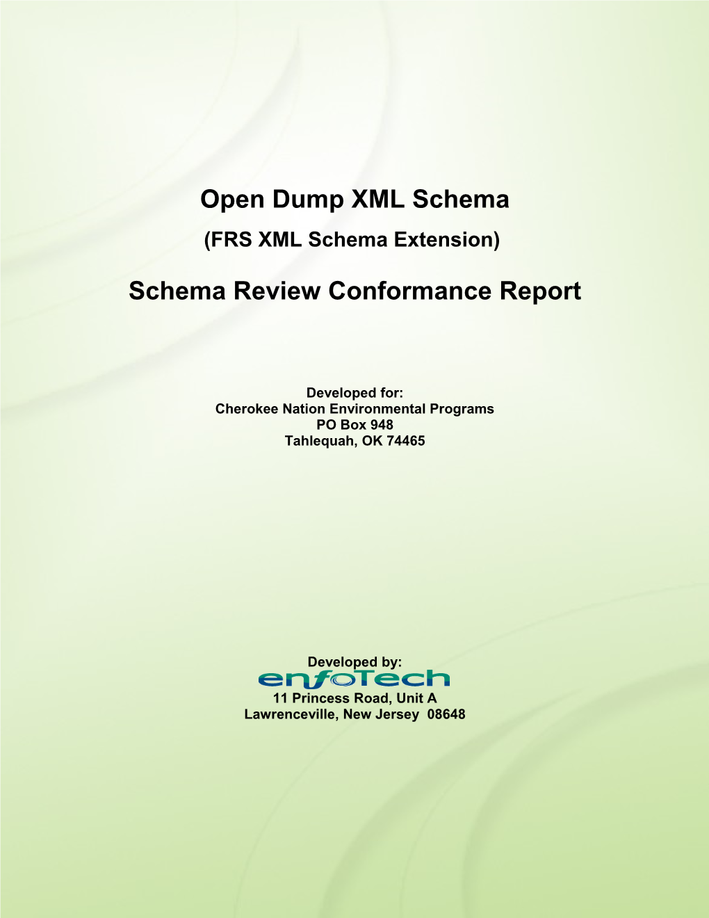 EPA Office of Water - Water Quality Exchange (OWWQX) XML Schema Version 1