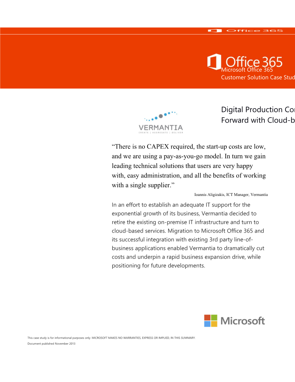 Writeimage CSB Digital Production Company Drives Business Forward with Cloud-Based Services