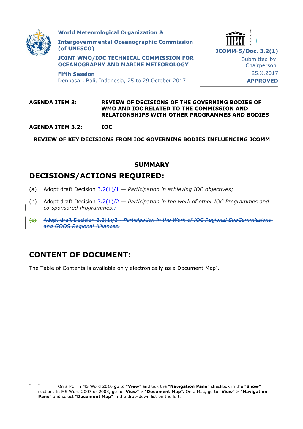 JCOMM-5/Doc.3.2(1), DRAFT 1APPROVED, P. 1