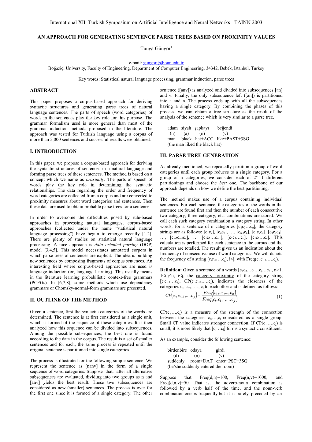 In This Paper, We Propose a Method That Derives the Syntactic Structure and Form