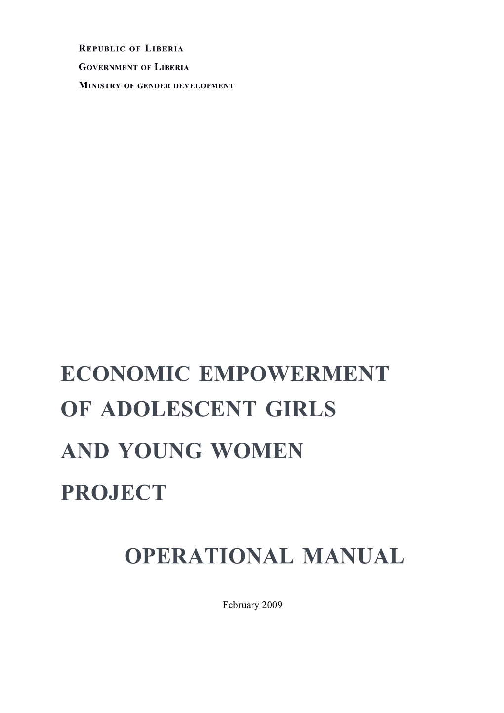 Economic Empowerment of Adolescent Girls