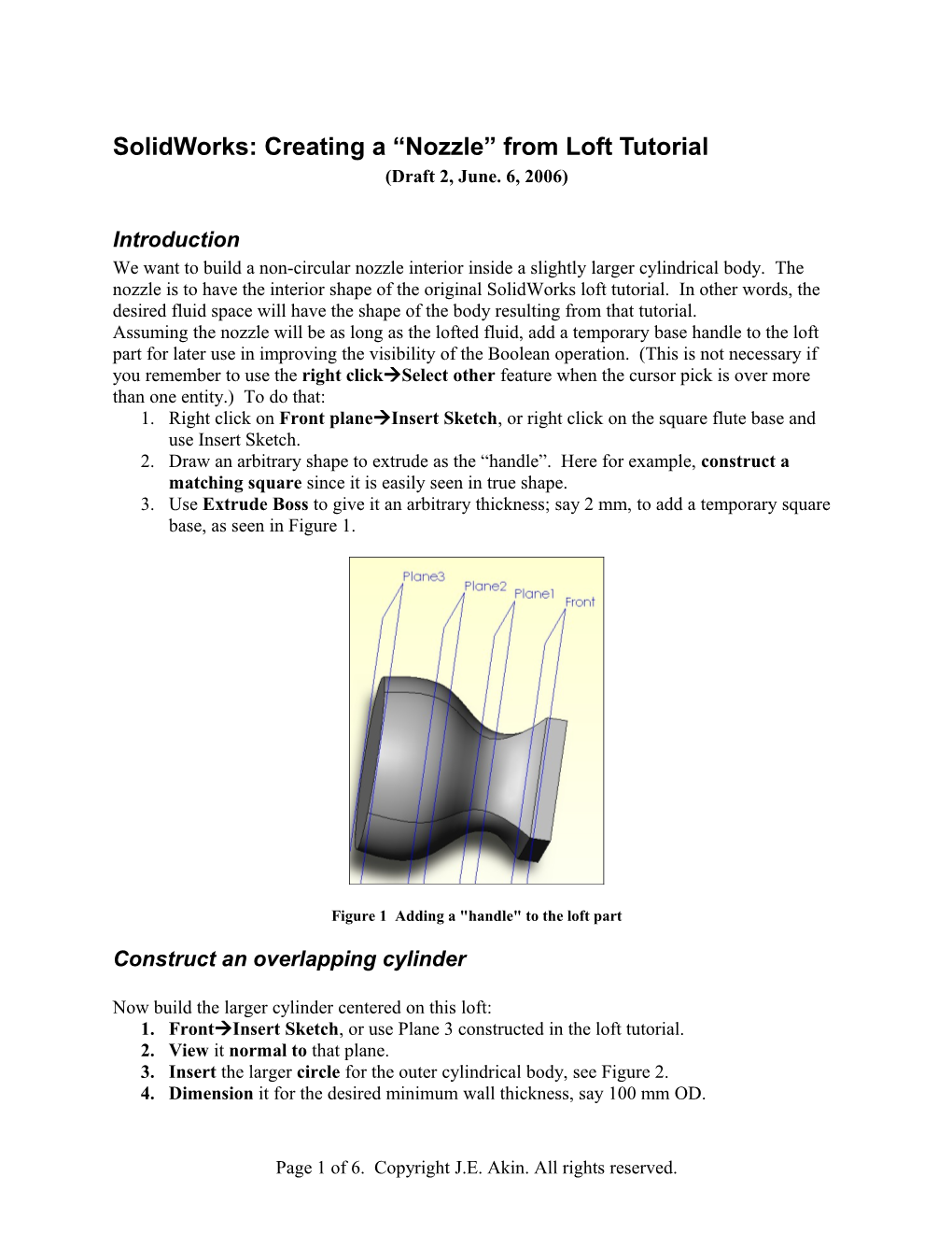 Creating a Nozzle from Loft Tutorial