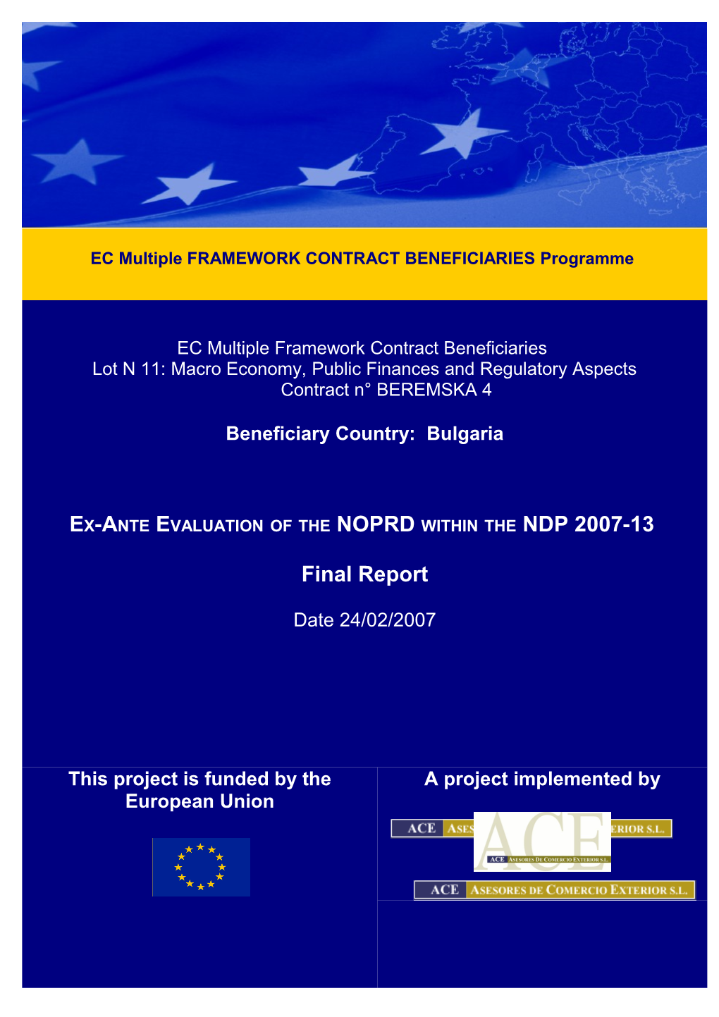 EC Multiple Framework Contract Beneficiaries