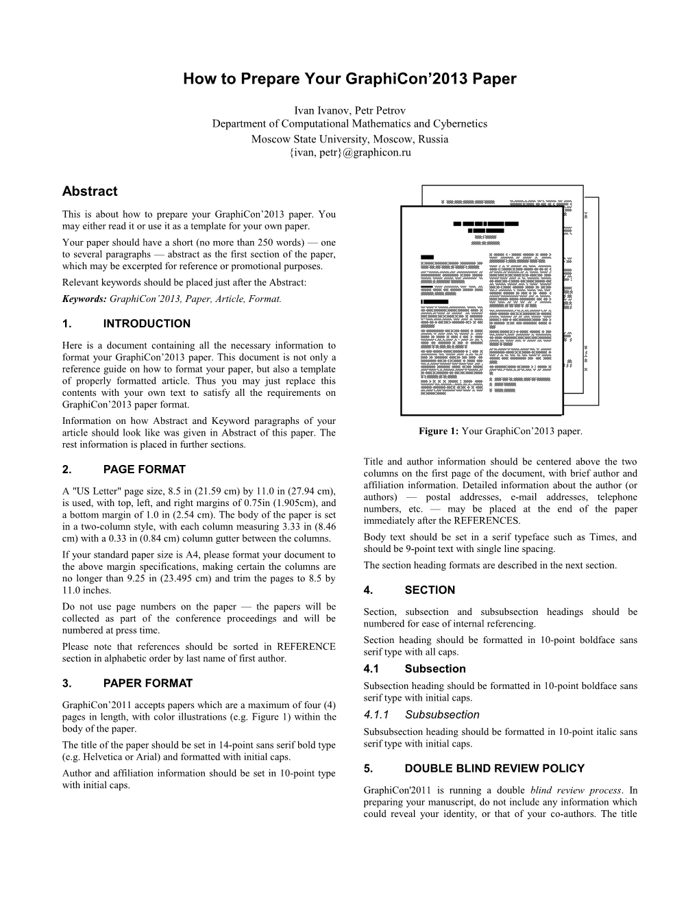 How to Prepare You Graphicon 2000 Paper