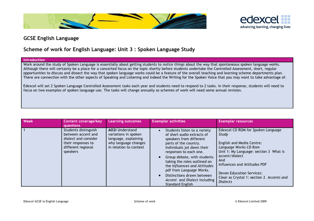 Unit 3 - Spoken Language Study