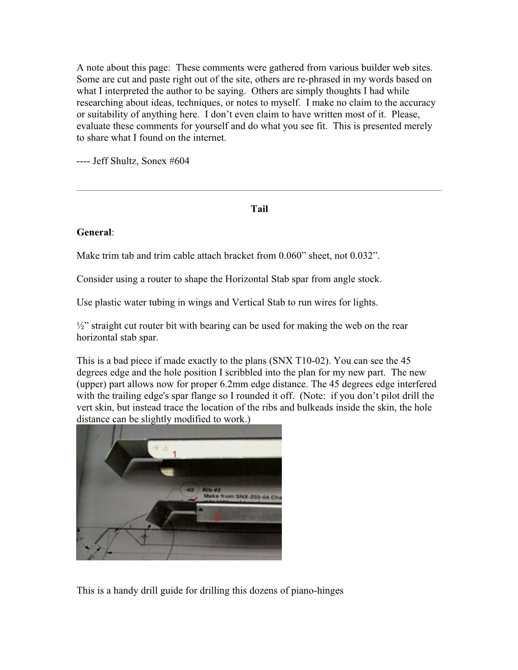 Make Trim Tab and Trim Cable Attach Bracket from 0.060 Sheet, Not 0.032