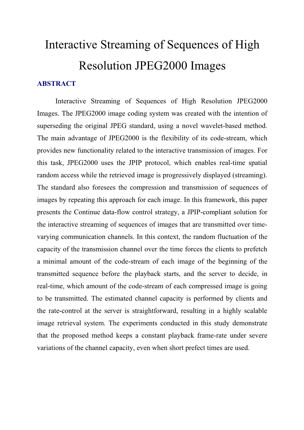 Jpeg2000 Which Shows the Compression Process of an Image