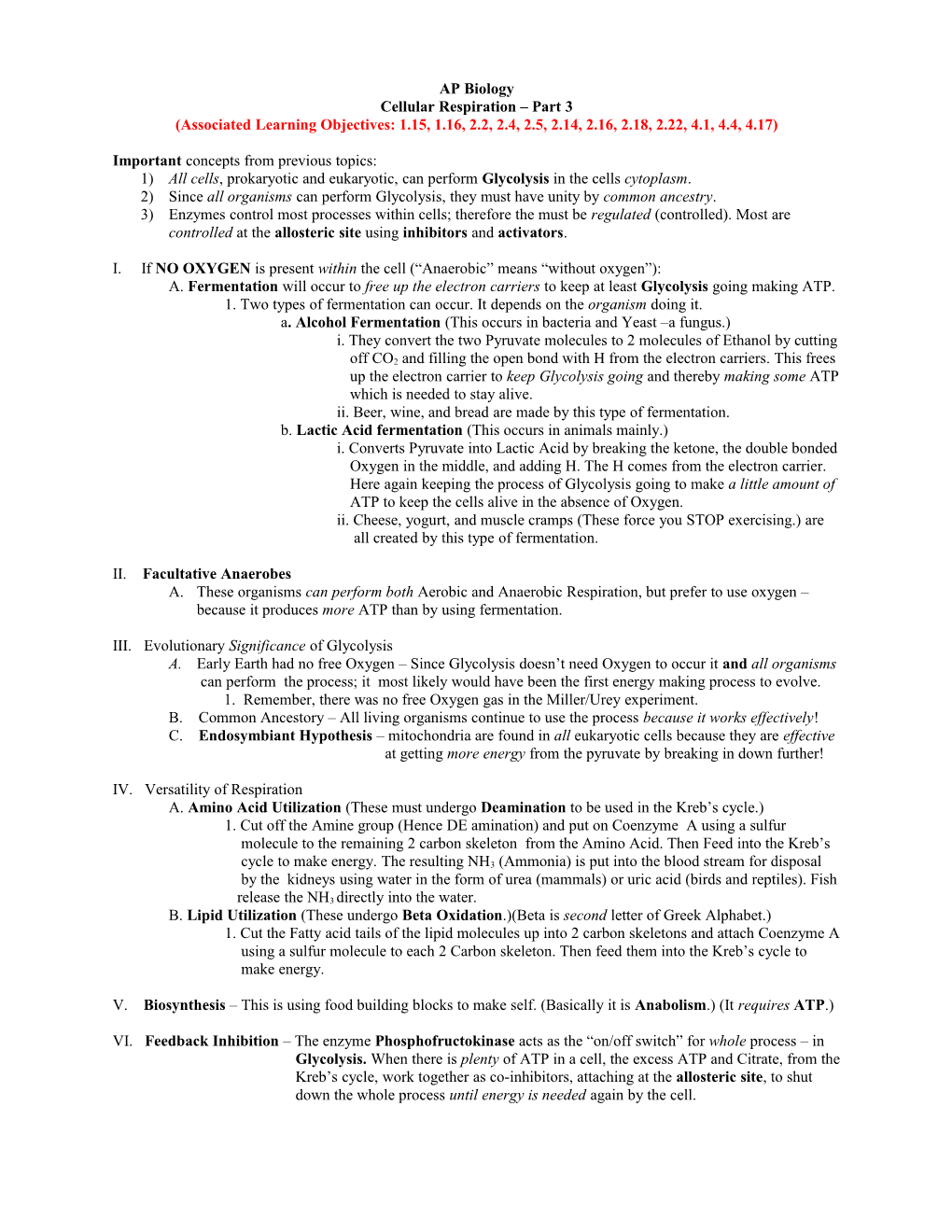 Cellular Respiration Part 3