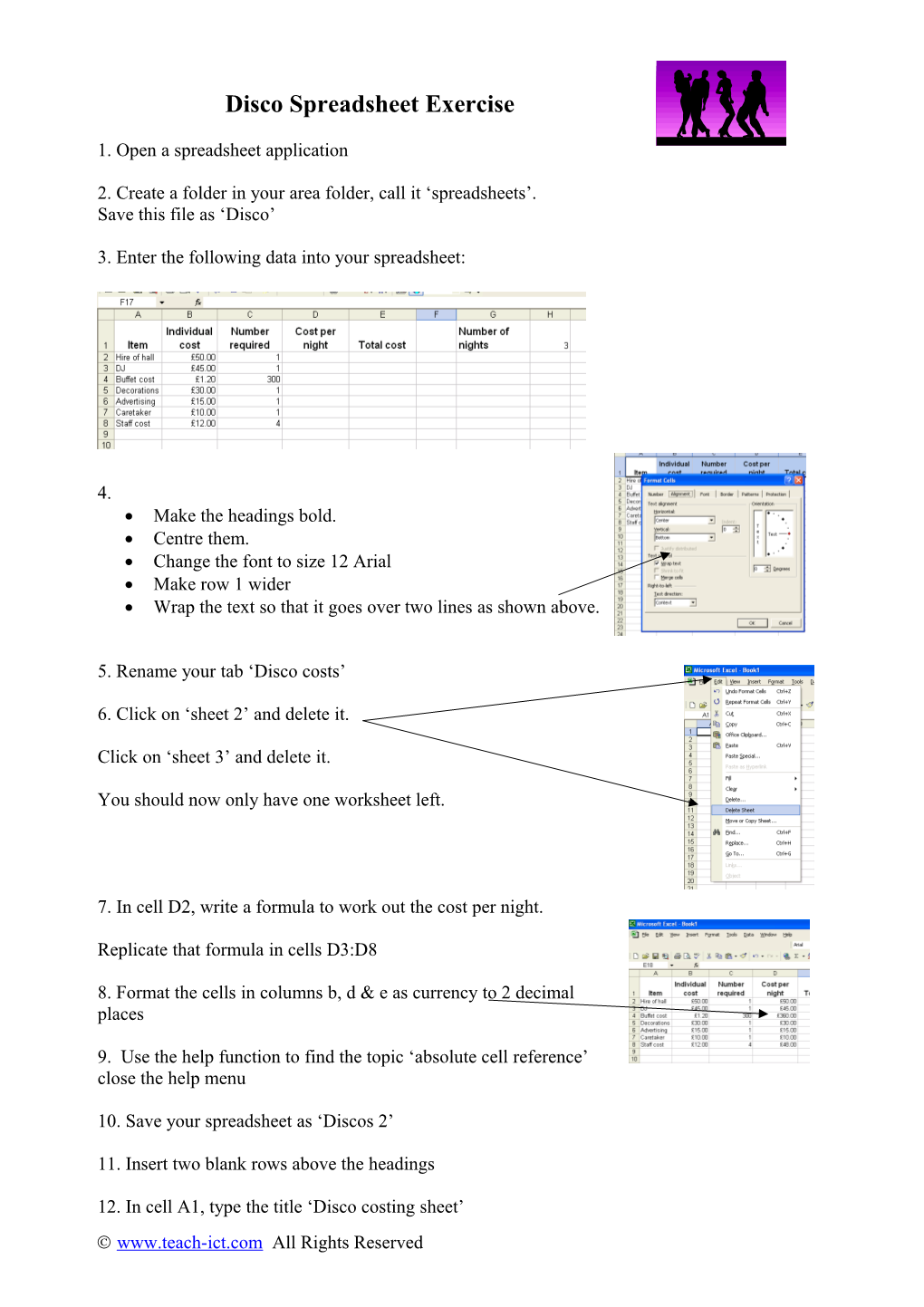 2. Create a Folder in Your Area Folder, Call It Spreadsheets