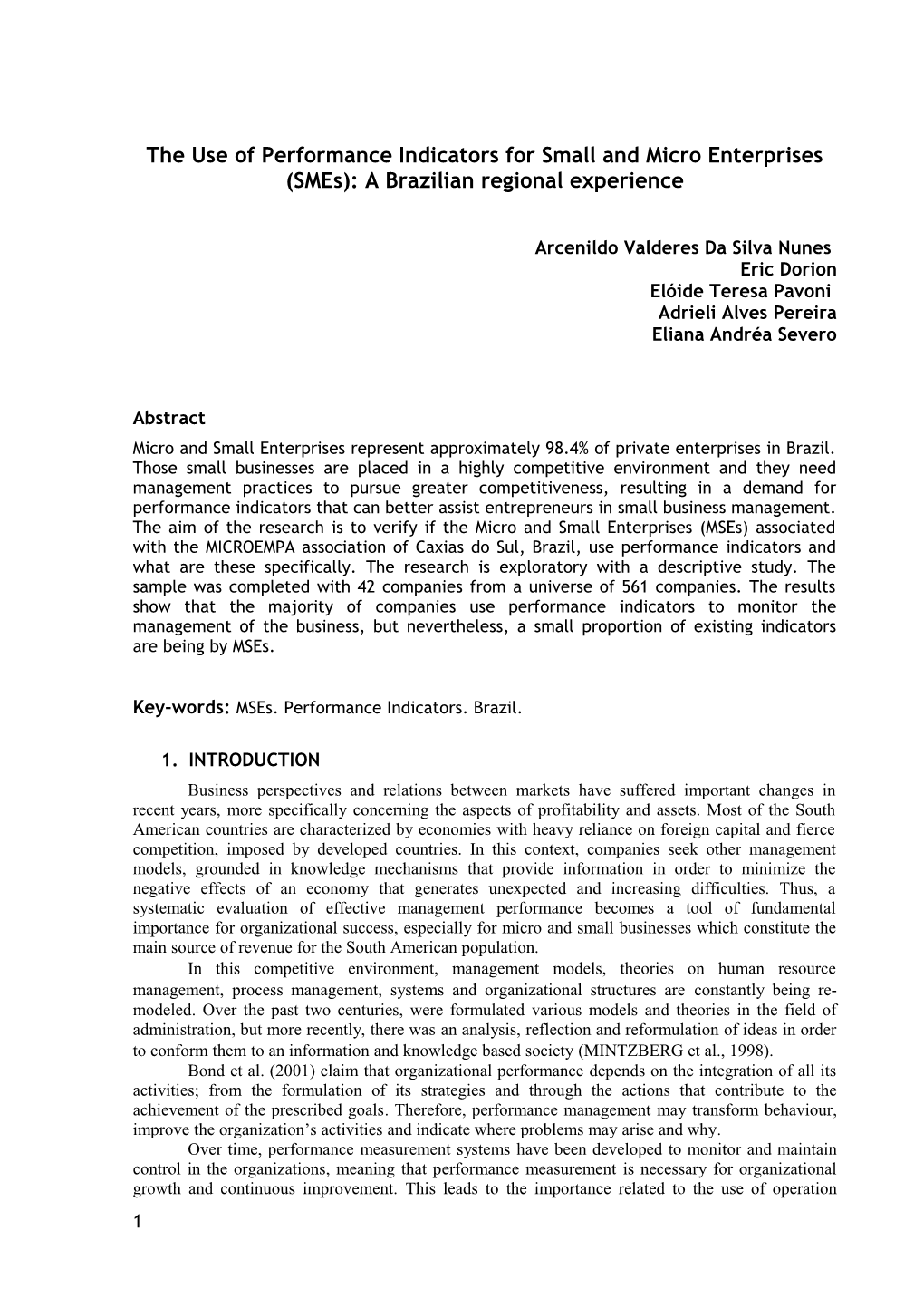 Modelo Para Estruturação Do Artigo