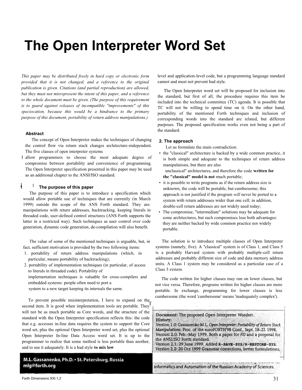 The Open Interpreter Word Set