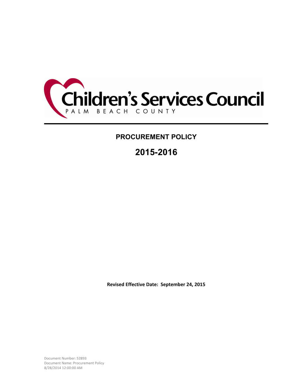 Children S Services Council of Palm Beach County