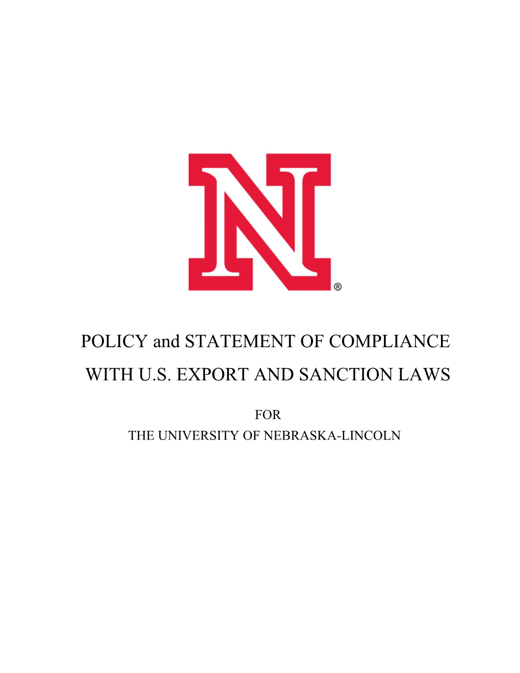 POLICY and STATEMENT of COMPLIANCE