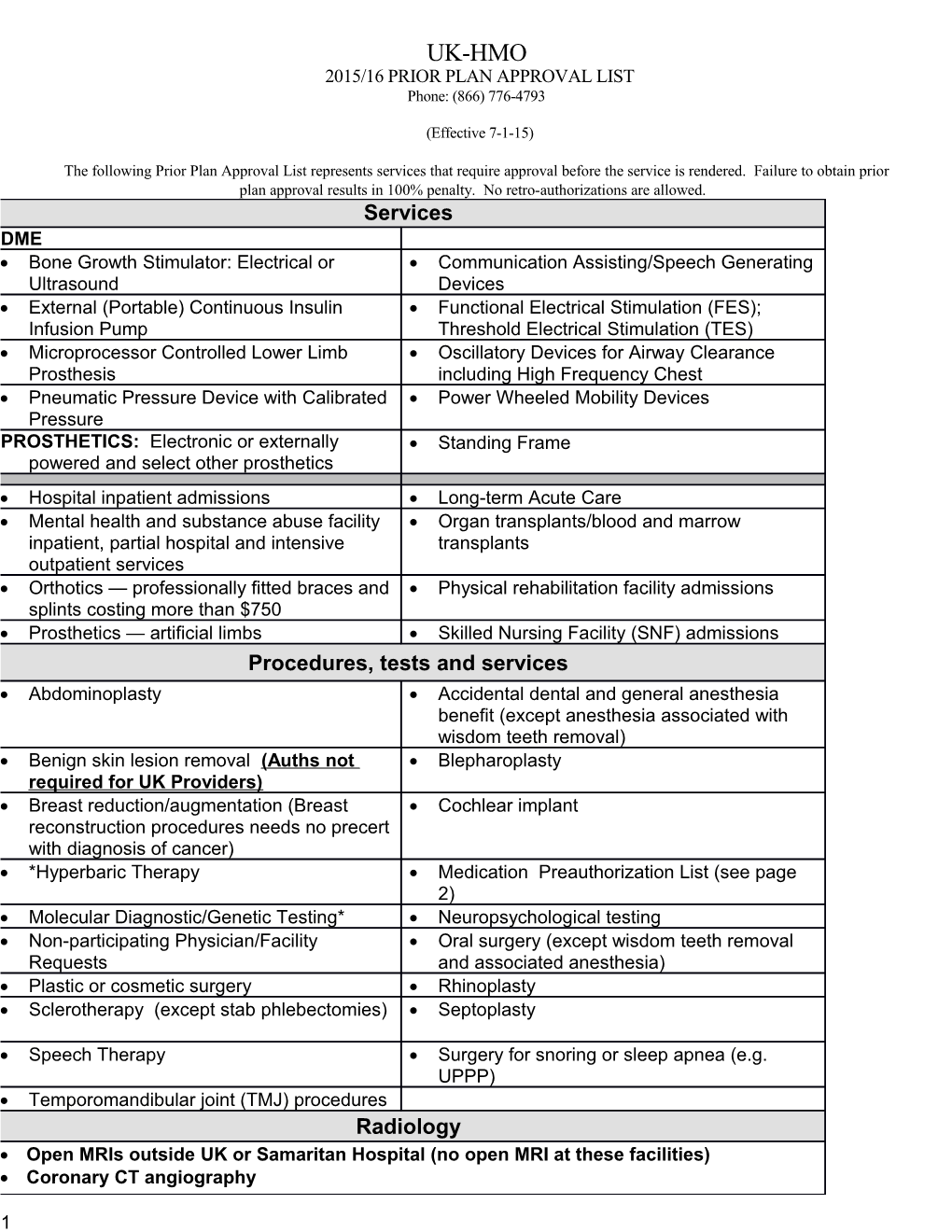 2015/16 Prior Plan Approval List