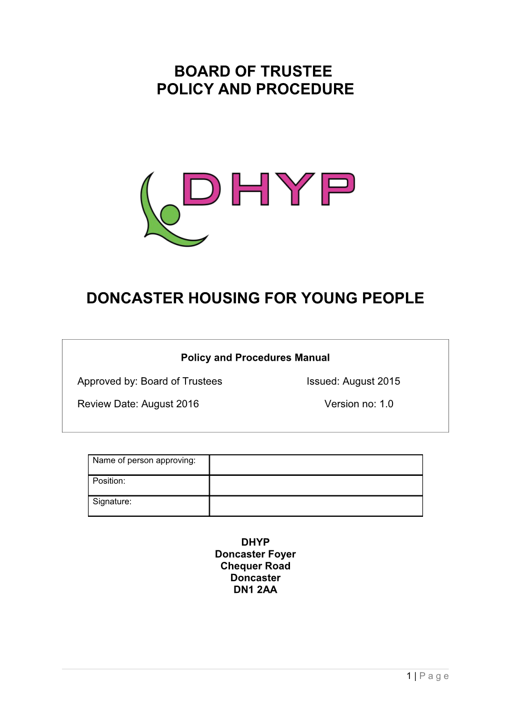 Doncaster Housing for Young People