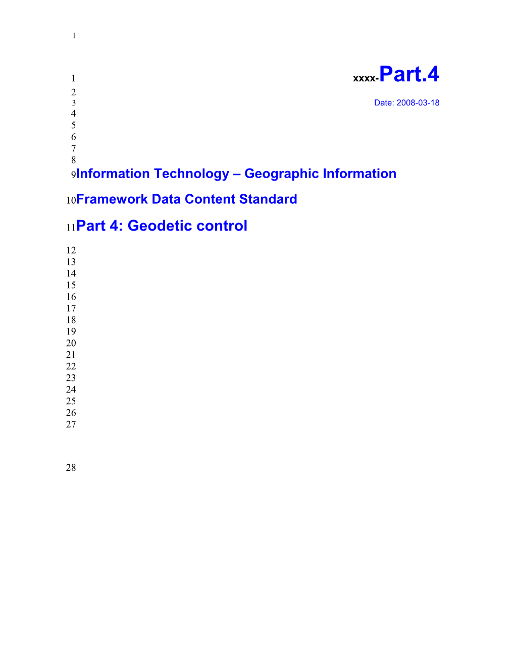 Part 4: Geodetic Control