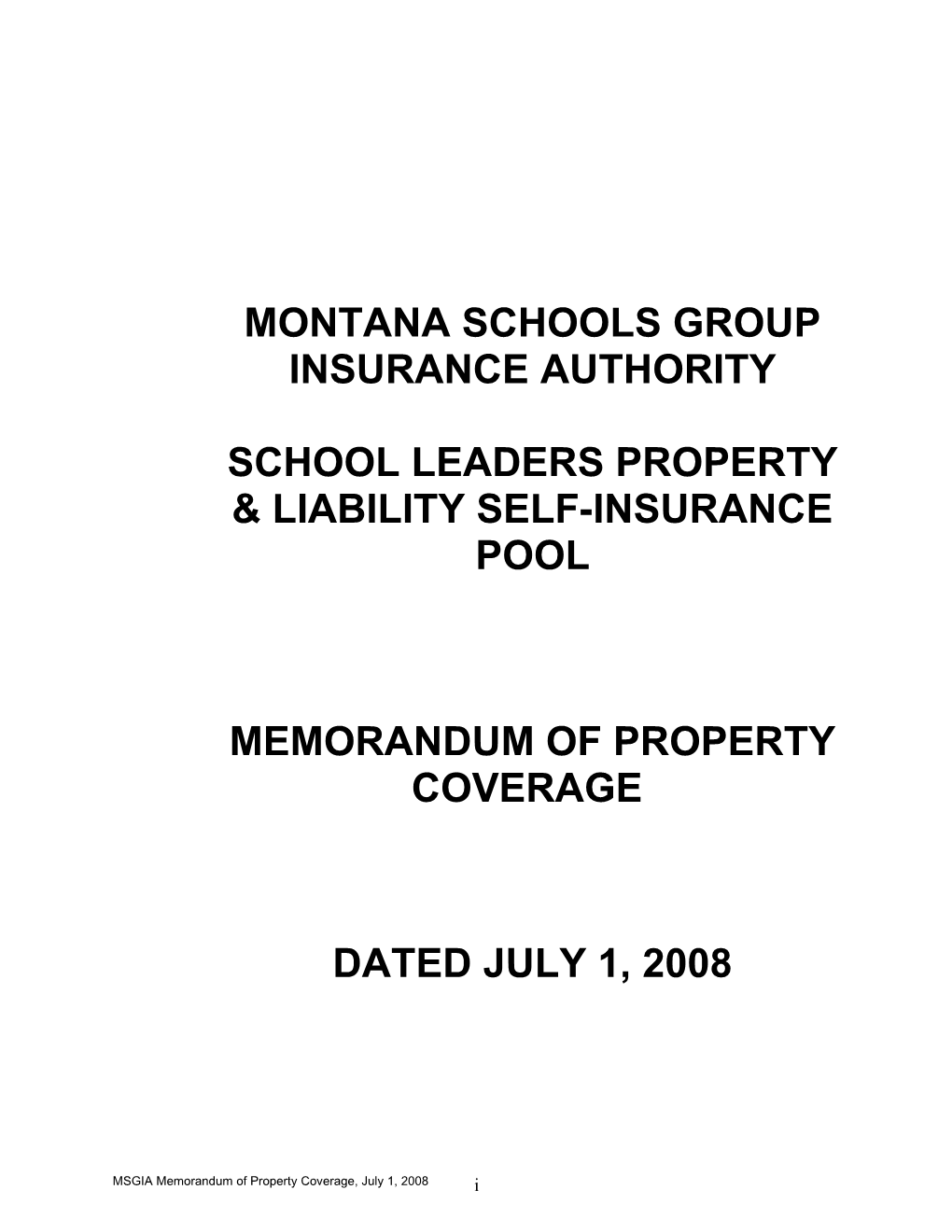 Montana Schools Group Insurance Authority