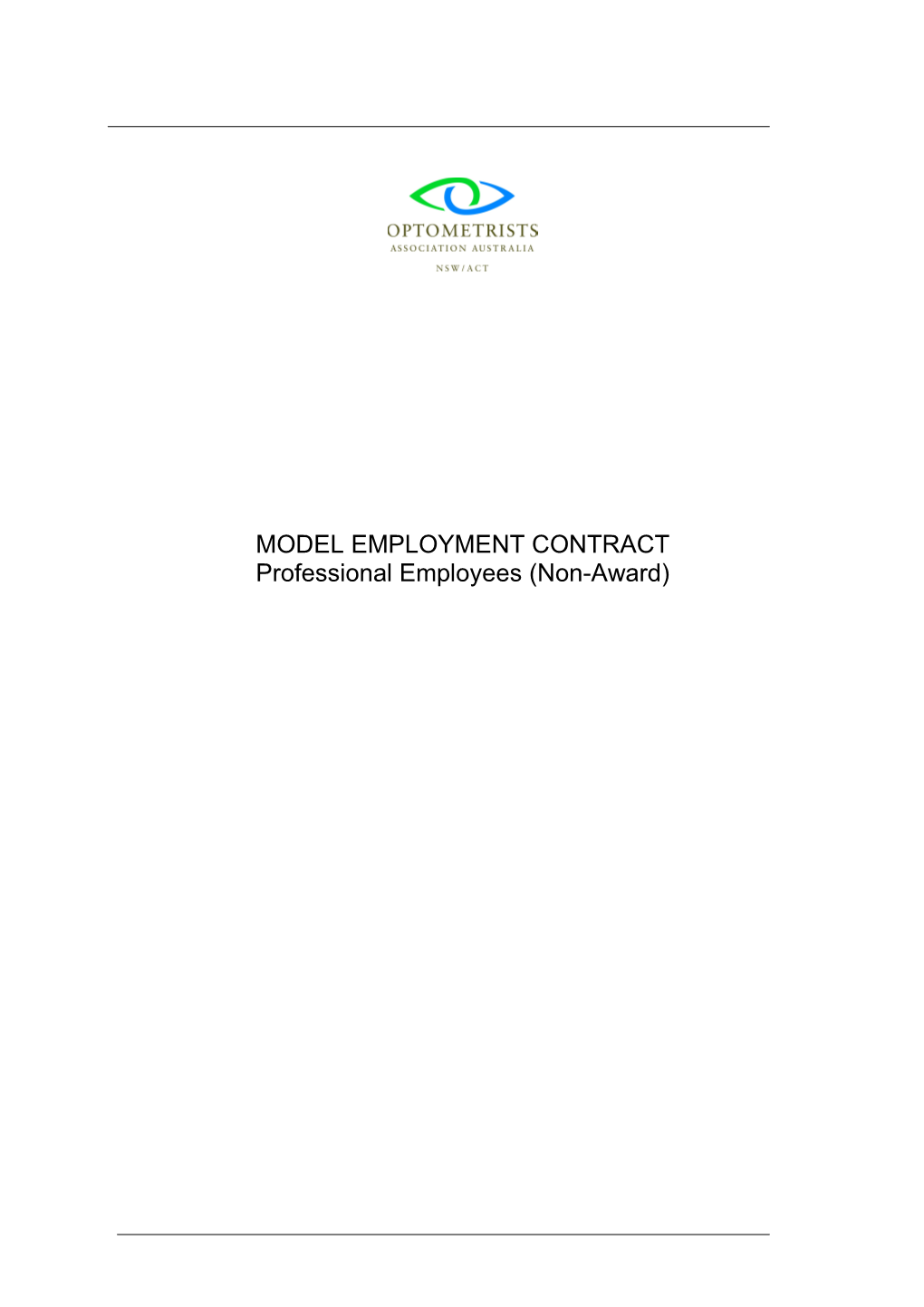 Model Employment Contract Award Free Employee