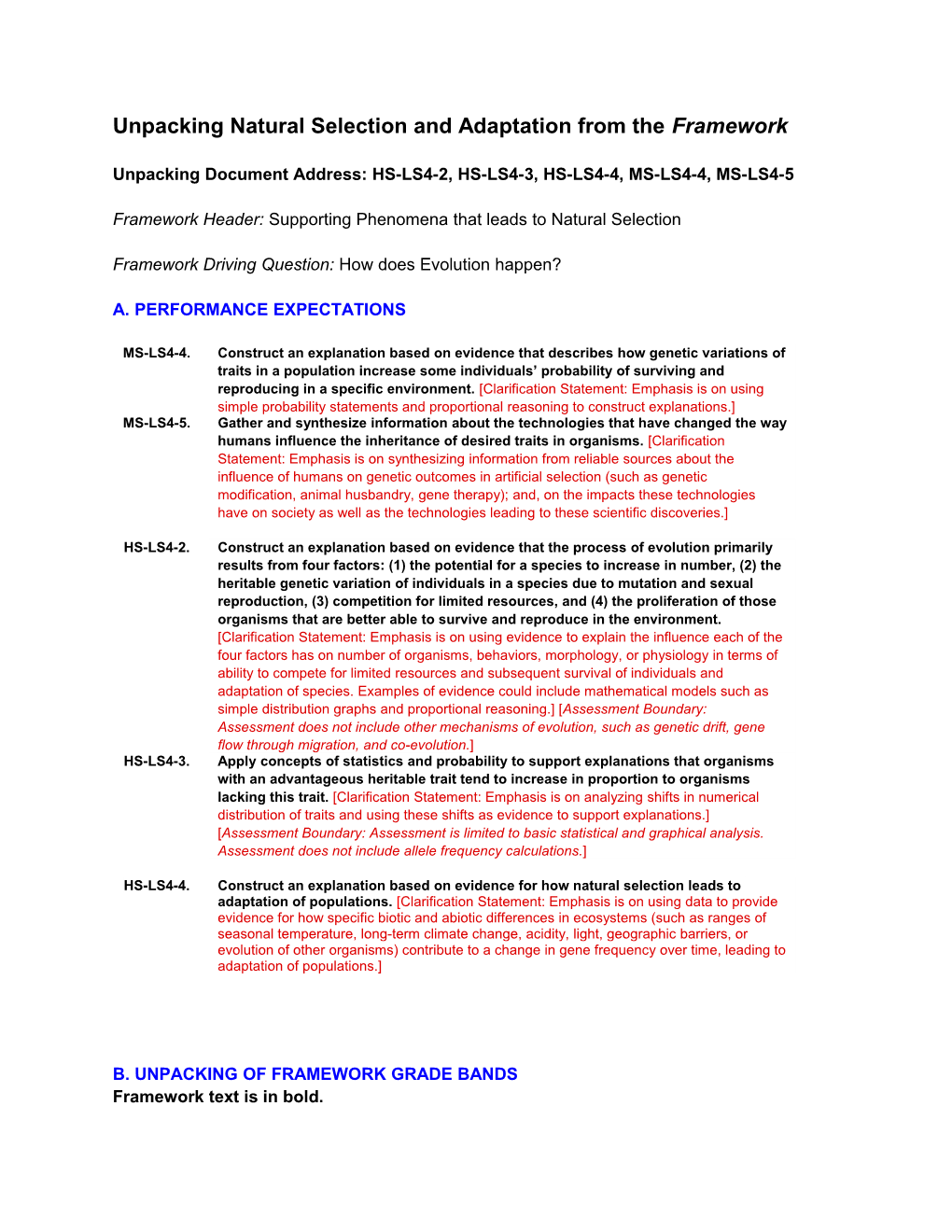 Unpacking Natural Selection and Adaptation from the Framework