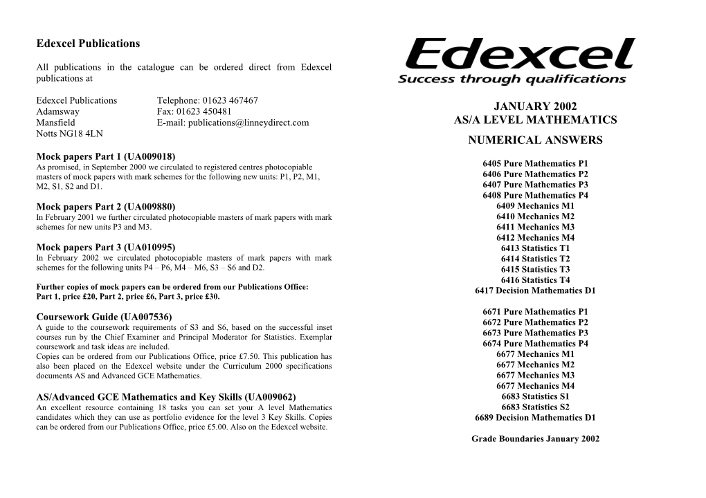 Edexcel Publications