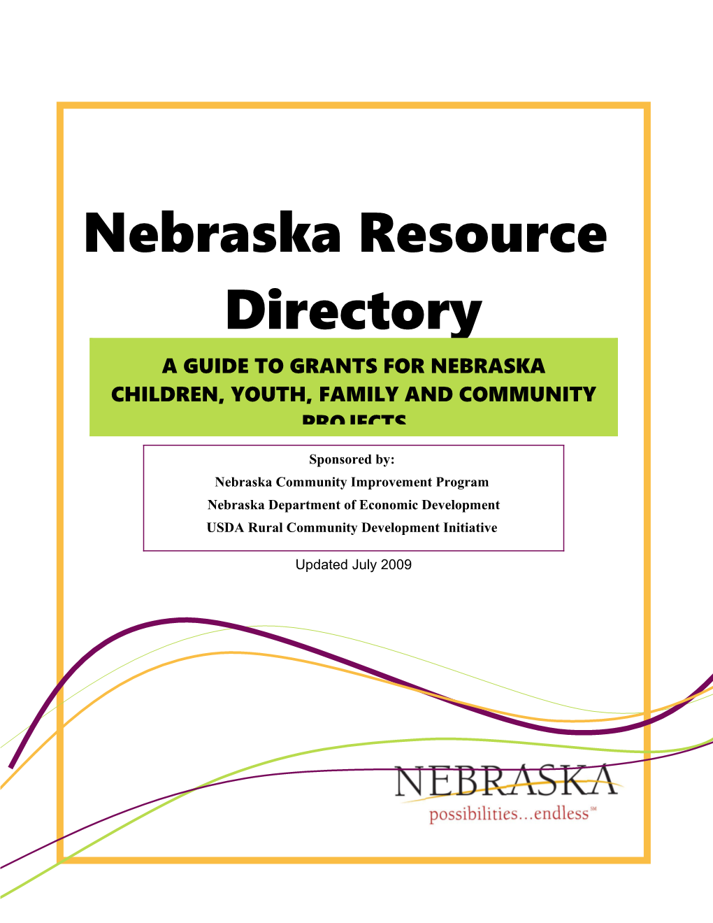 2009 Nebraska Resource Directory