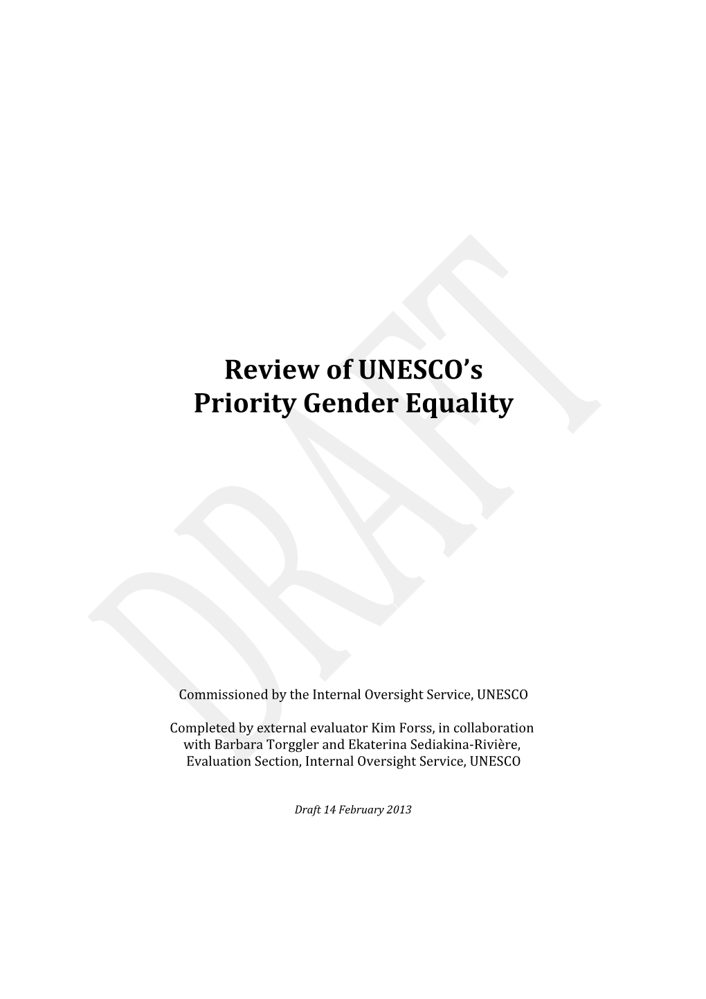 Review of UNESCO S