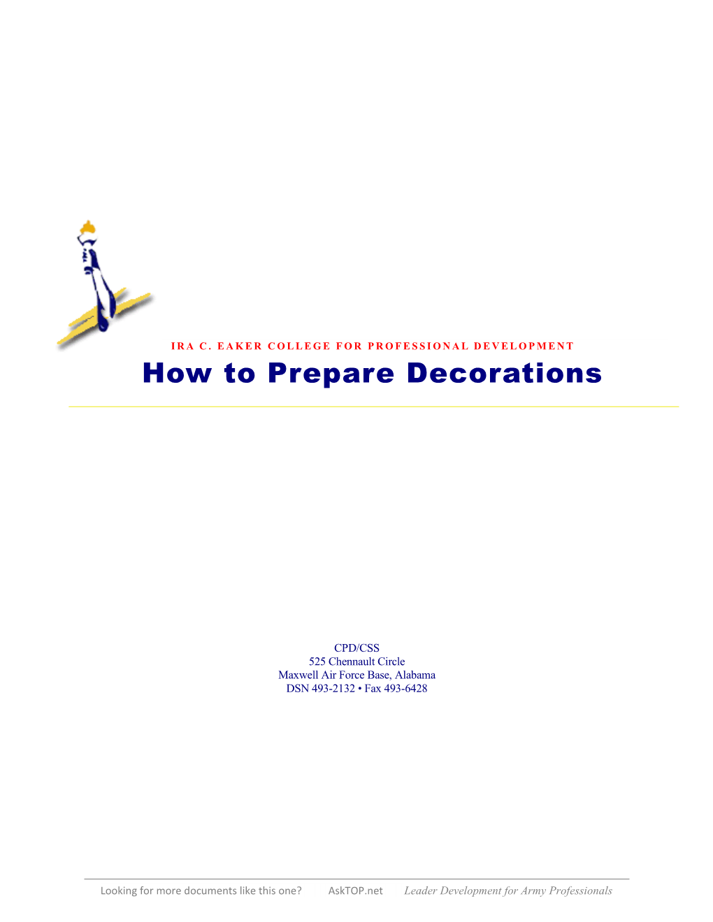 Maxwell Air Force Base Decoration Guide