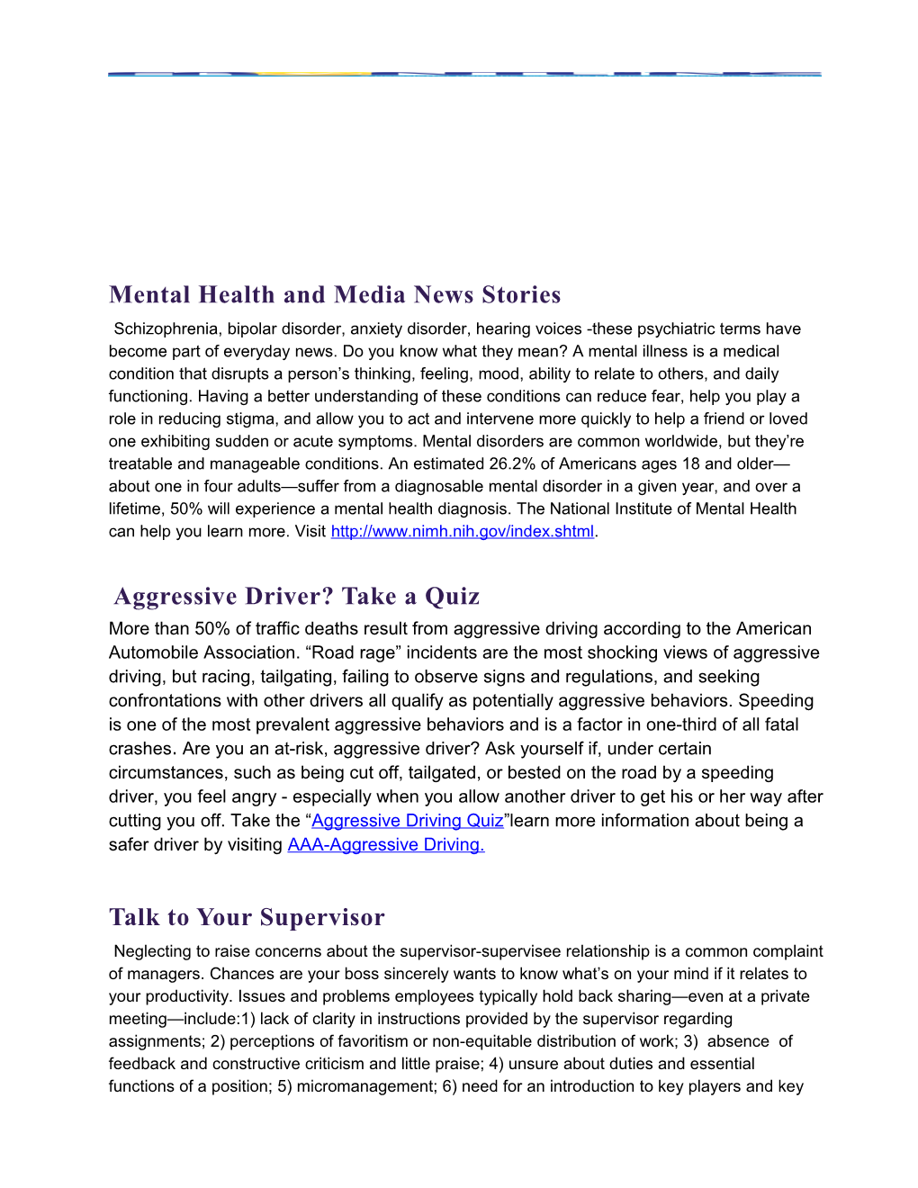 Mental Health and Media News Stories