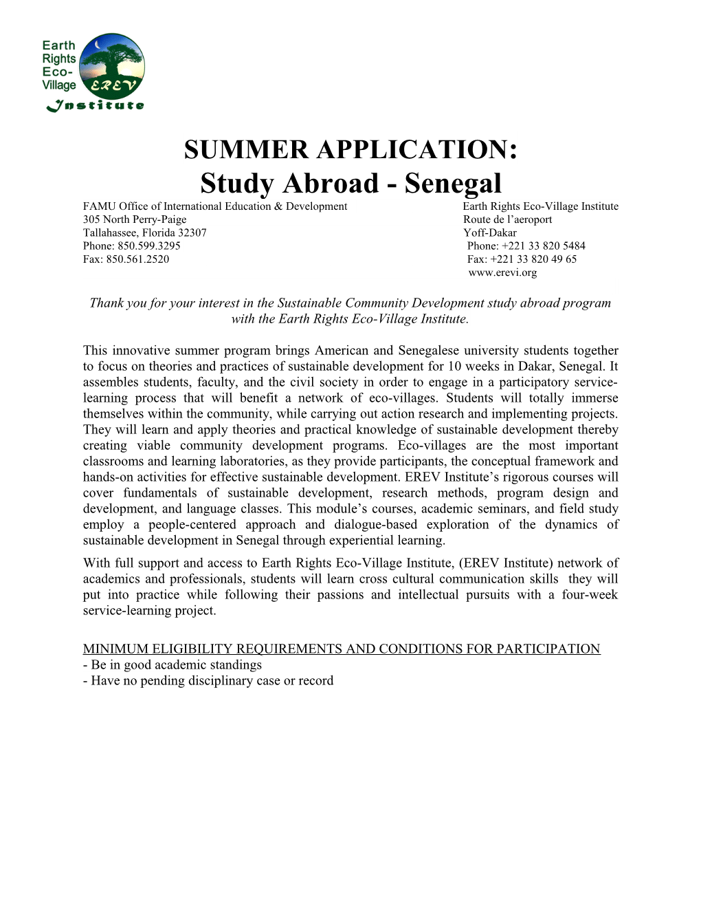 Summer Application