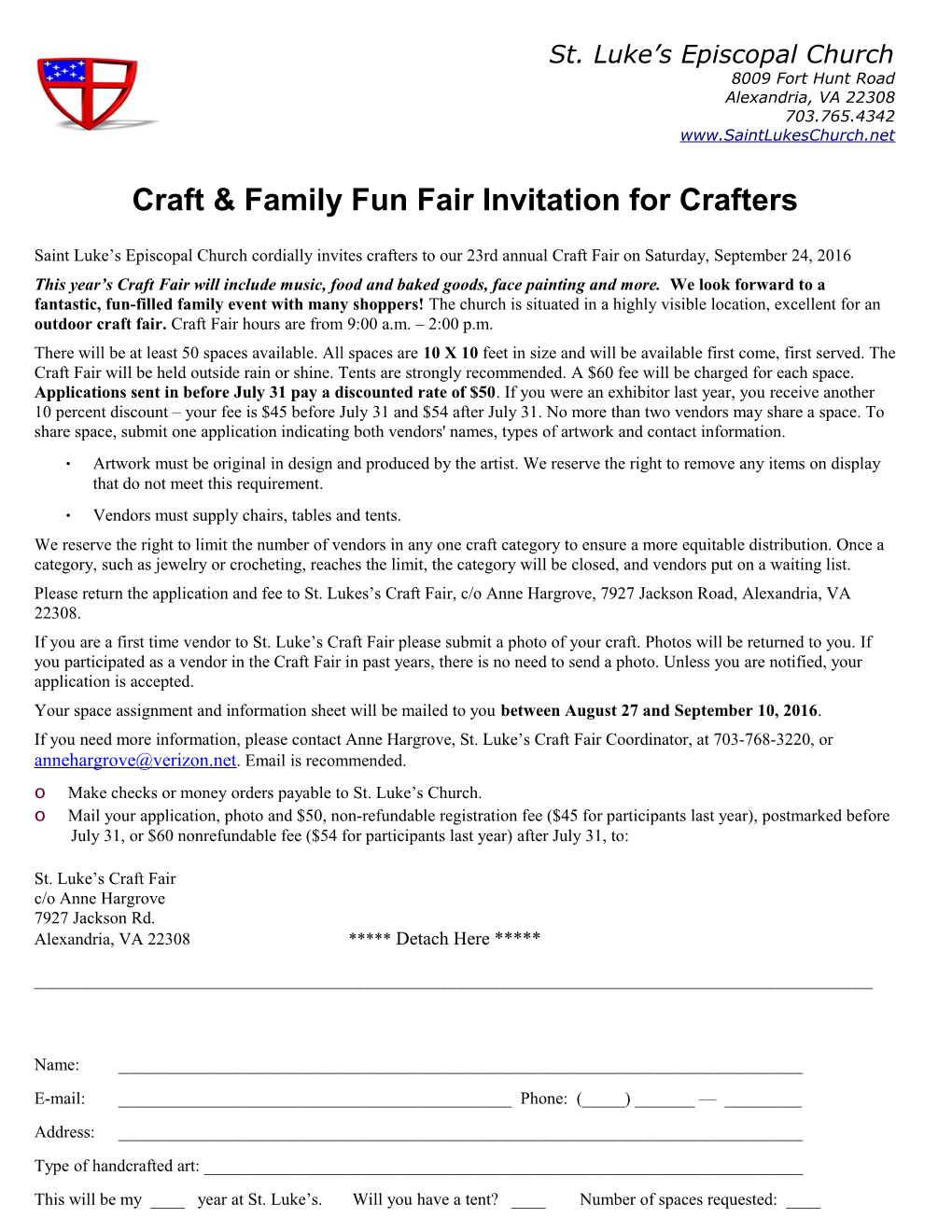 Craft & Family Fun Fair Invitation for Crafters