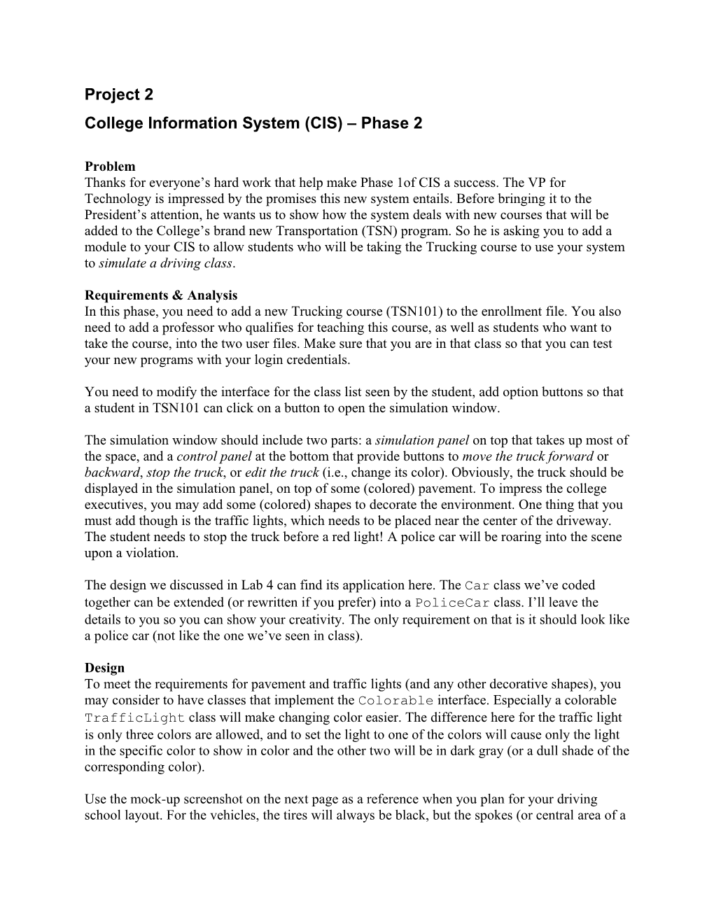 College Information System (CIS) Phase 2