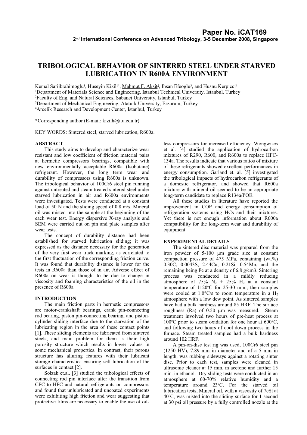 Tribological Behavior of Sintered Steel Under Starved Lubrication in R600a Environment