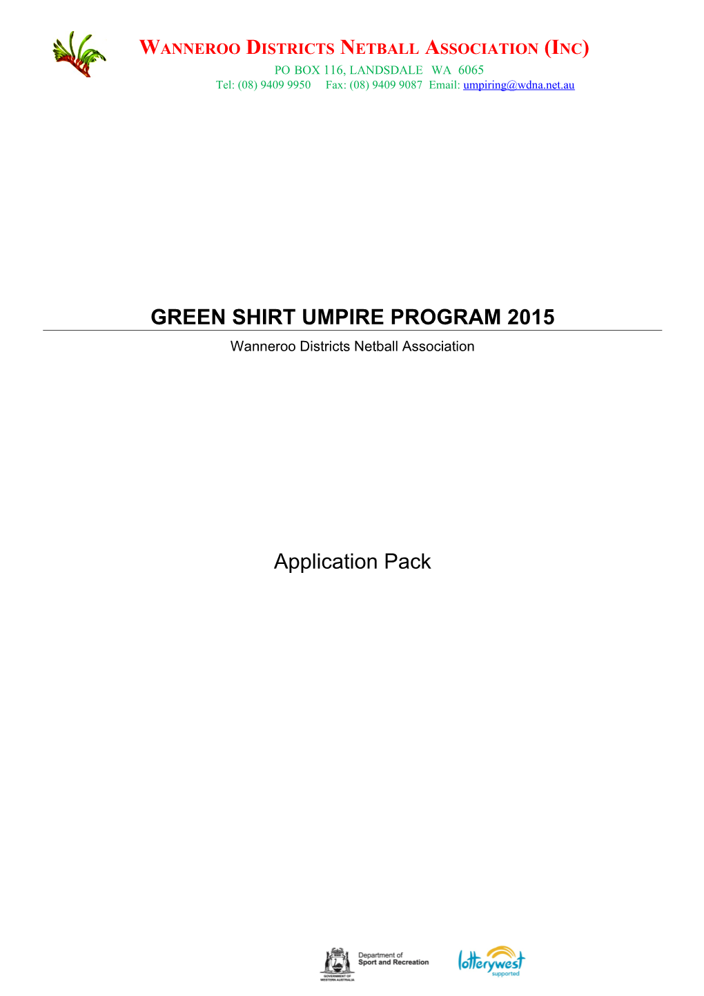 Green Shirt Umpire Program2015