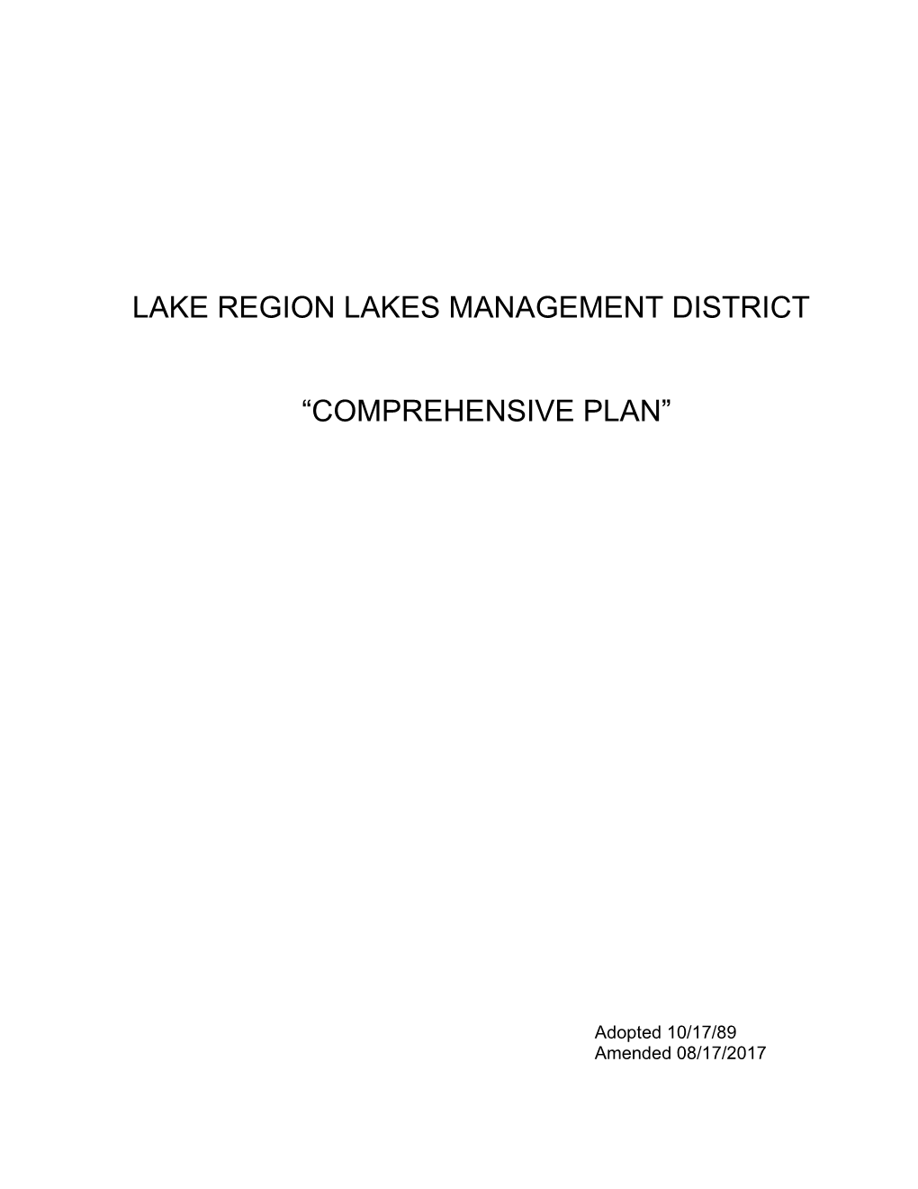 Lake Region Lakes Management District