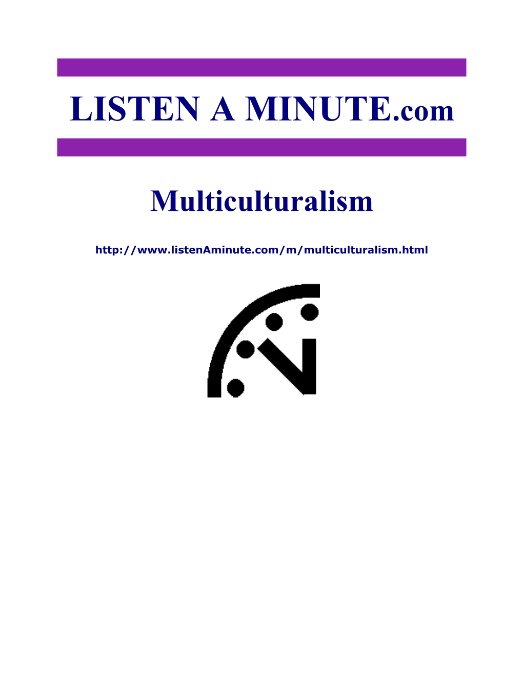 Listen a Minute.Com - ESL Listening - Multiculturalism