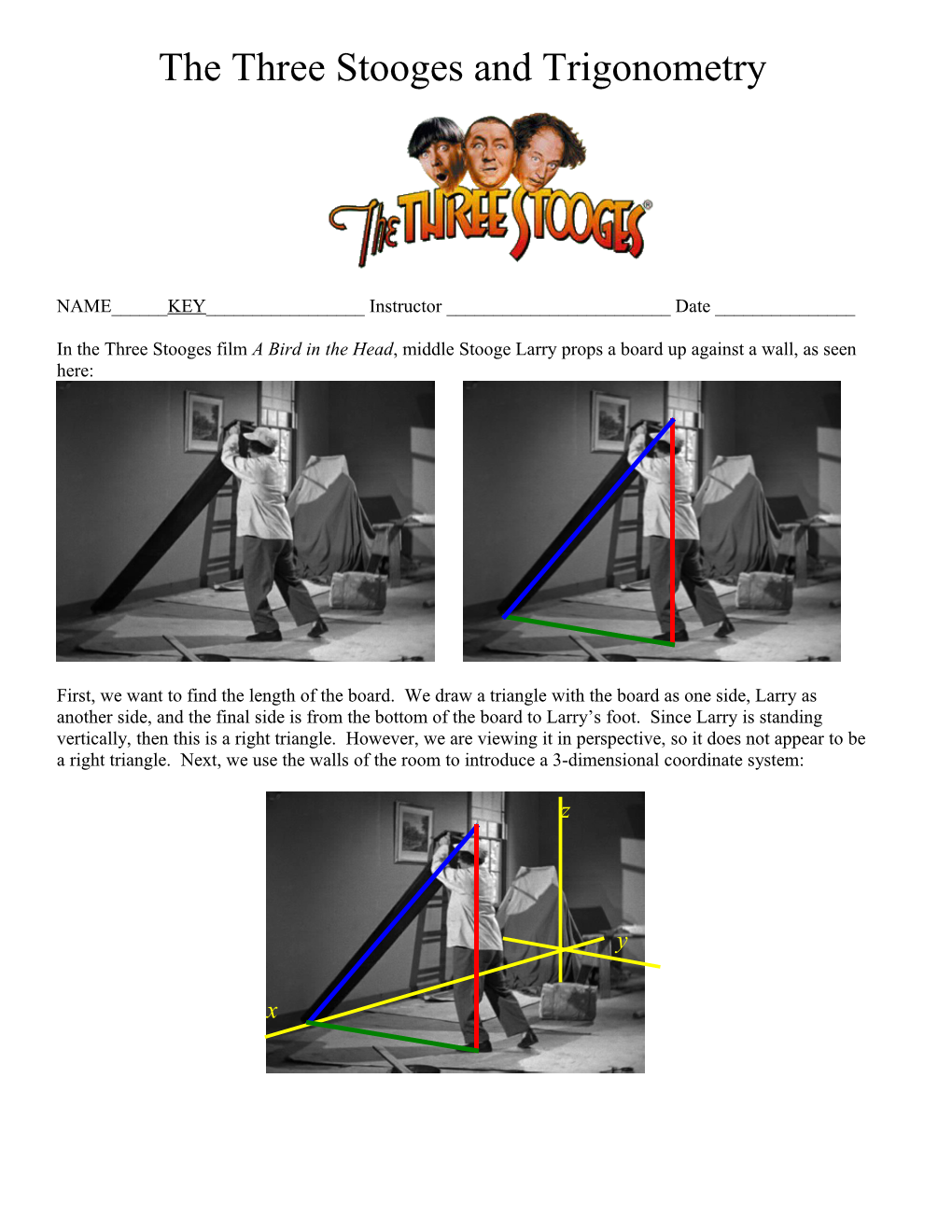 The Three Stooges and Trigonometry