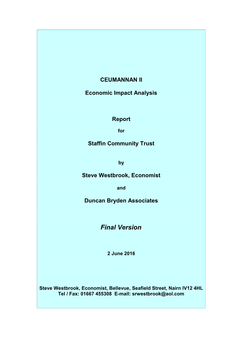 Economic Impact Analysis