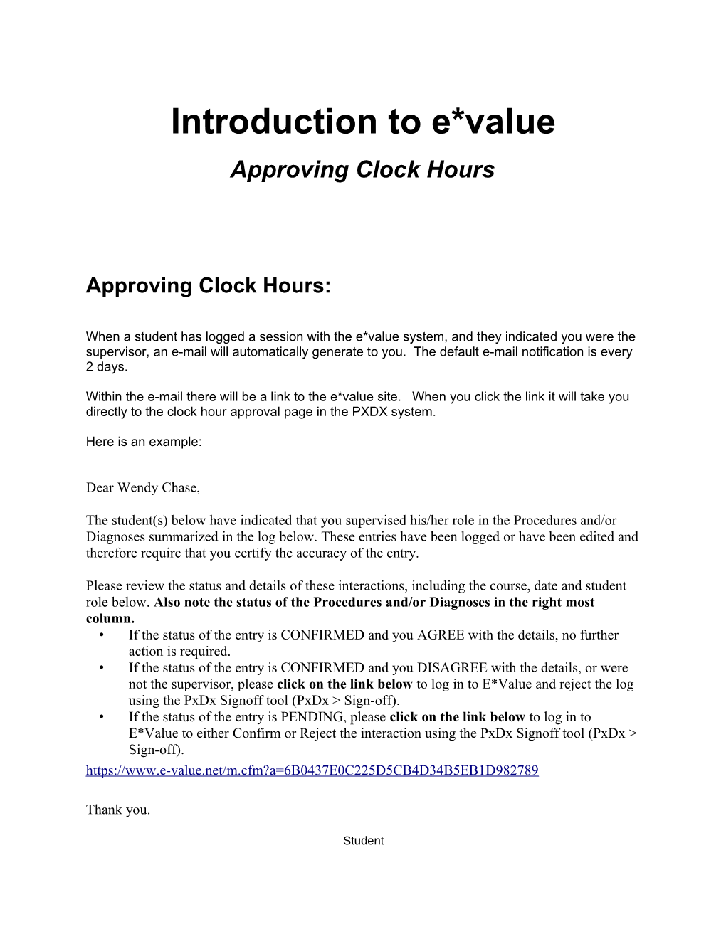 Introduction to E*Value