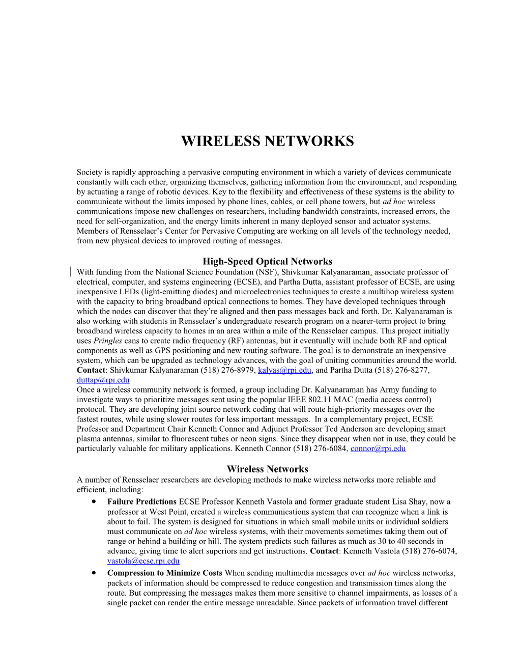 High-Speed Optical Networks