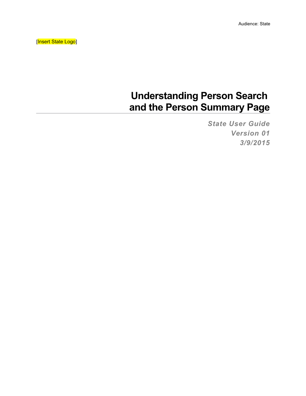 Understanding Person Search and the Person Summary Page