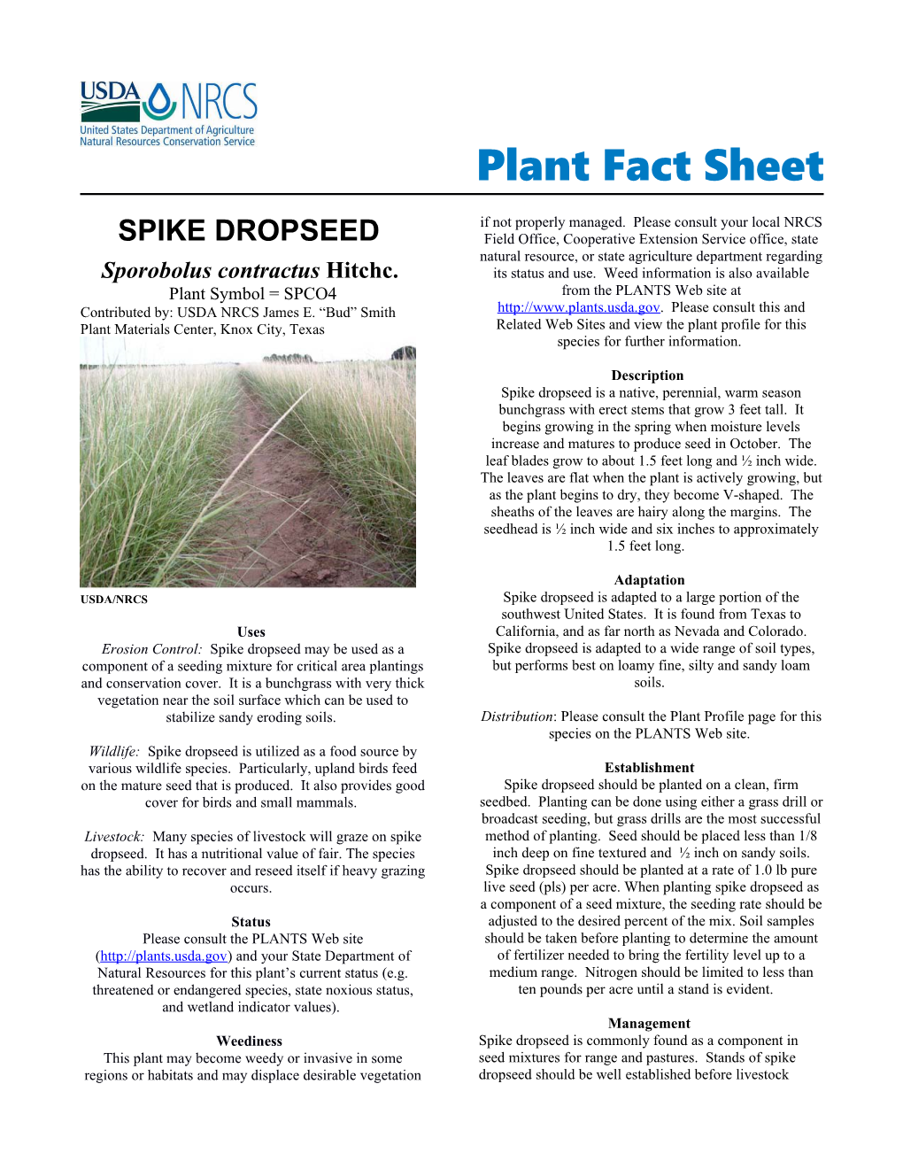 Plant Fact Sheet