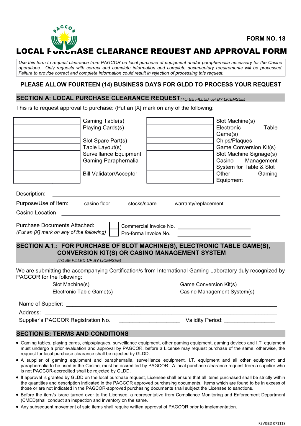 Local Purchaseclearance Request and Approval Form